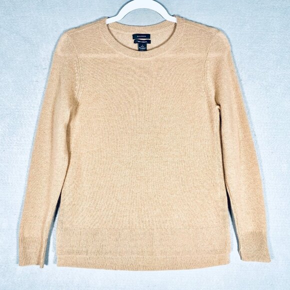 Halogen Cashmere Sweater Womens PS Beige Knit Pullover Tunic Minimalist - Picture 1 of 12
